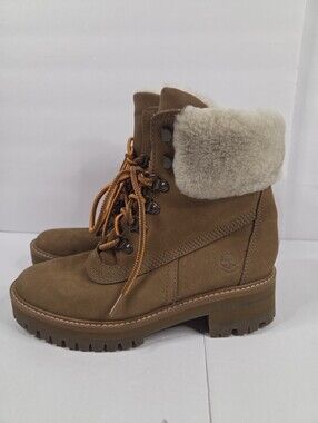 ​Timberland Courmayeur Valley Waterproof Faux Shearling Ankle Boots Size 6